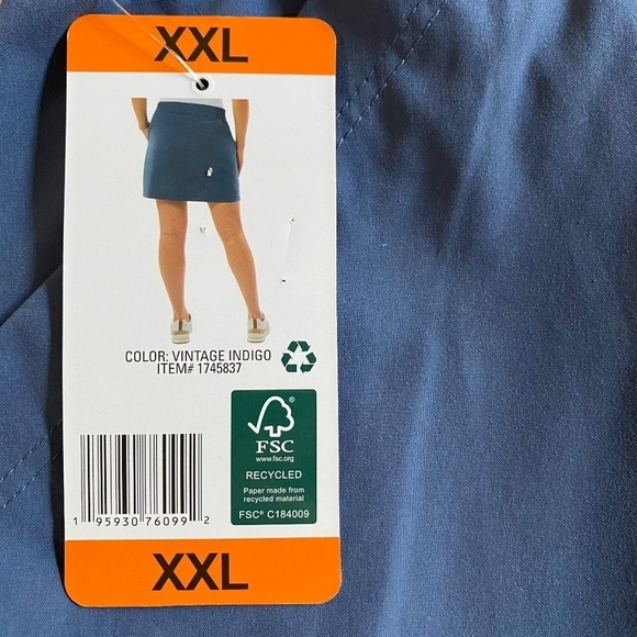 32 Degrees Ladies' Tech Skort/Skirt, Vintage Indigo (Blue), XXL NWT - Picture 7 of 14